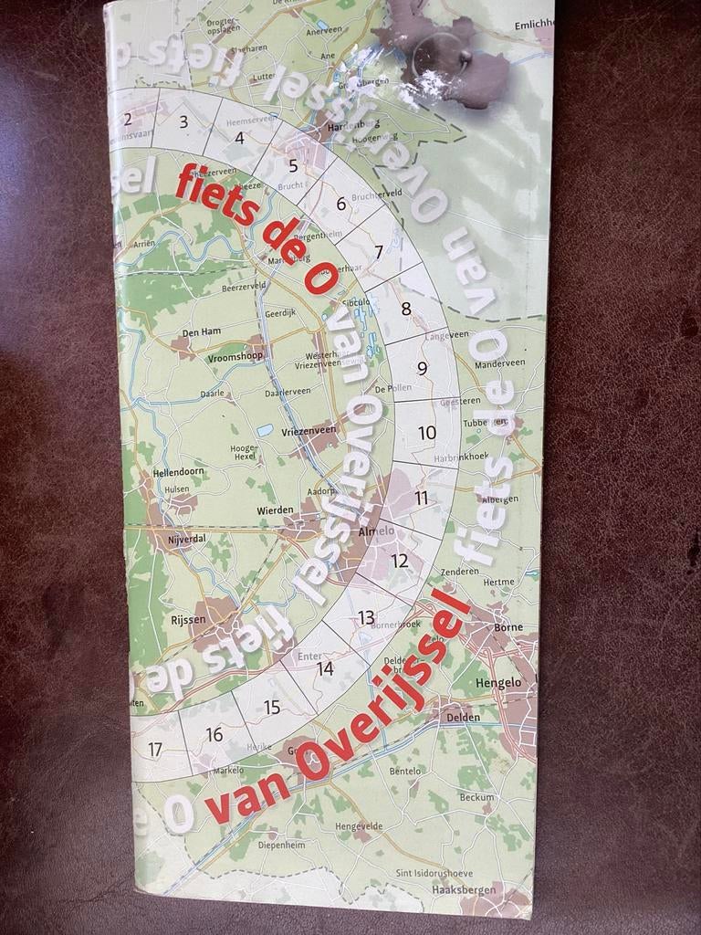 Fiets de O van Overijssel - Fietskaart, Verzenden, 2000 tot heden, Nederland, Landkaart