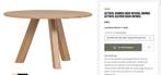 Ronde eettafel eikenhout Woood, Rhonda, Huis en Inrichting, Tafels | Eettafels, Ophalen, 100 tot 150 cm, Zo goed als nieuw, Vijf personen of meer