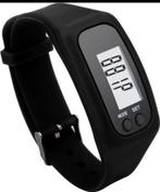 Stappenteller met polsband - Zwart, Ophalen of Verzenden, Calorieverbanding, Nieuw, Zwart