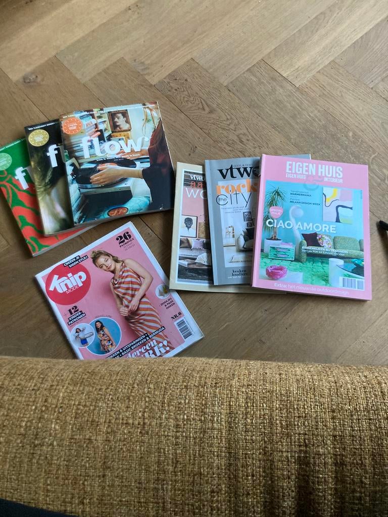 Flow knip mode vt wonen tijdschriften landleven filosofie, Boeken, Ophalen of Verzenden, Zo goed als nieuw, Damesbladen