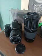 Sony Alpha A58 met 18-55 & Minolta 70-210 LEZEN, Spiegelreflex, Ophalen of Verzenden, Zo goed als nieuw, 4 t/m 7 keer
