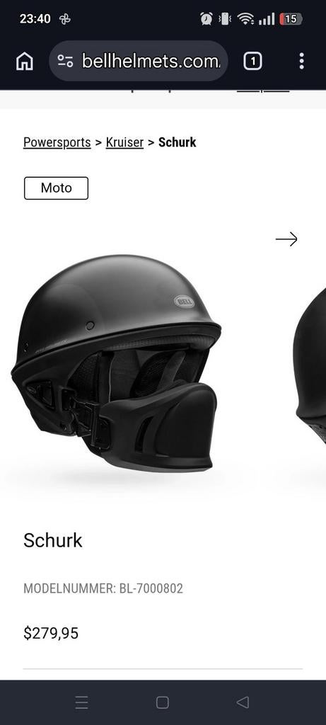 Roughe helmet Harley Davidson orgineel, Motoren, Kleding | Motorhelmen, Ophalen of Verzenden, Tweedehands, Overige merken