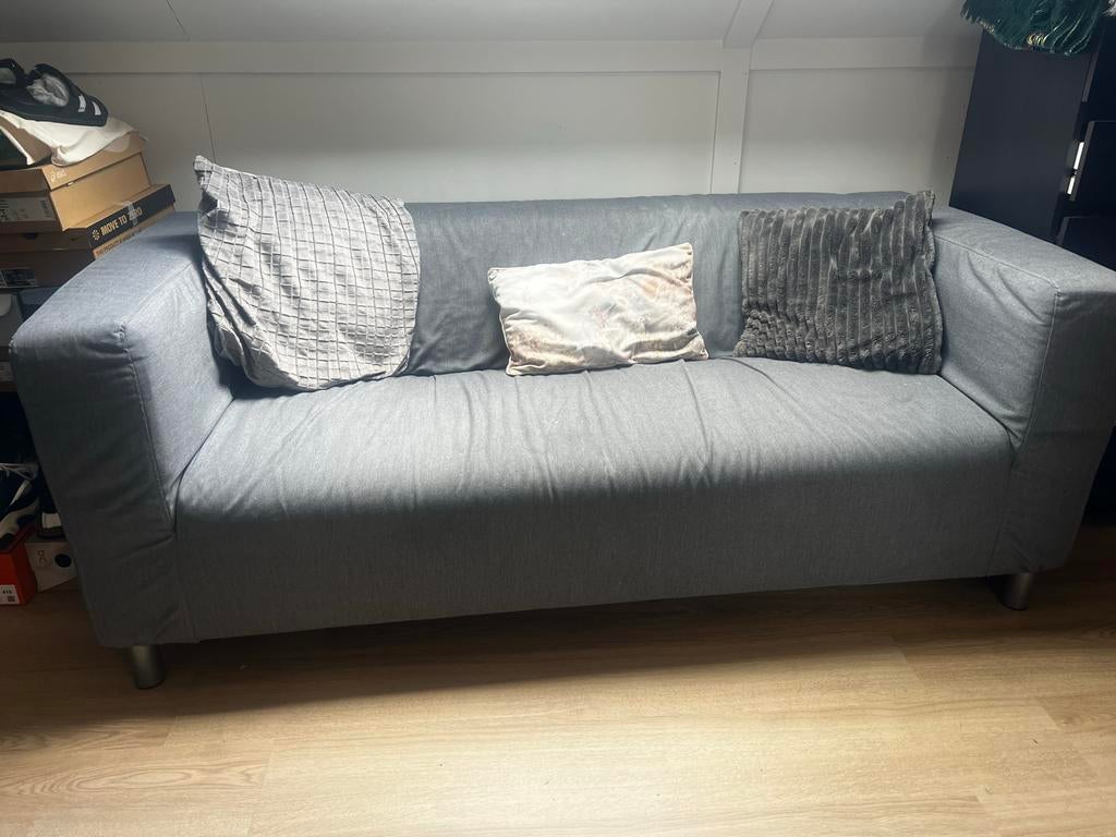 IKEA Klippan bank met grijze hoes - goede staat, 150 tot 200 cm, Tweepersoons, 75 tot 100 cm, Ophalen of Verzenden