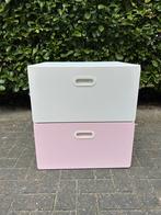 IKEA Ladekast platsa met 2 lades (wit en roze), Ophalen, 1 of 2 laden, 50 tot 100 cm, Zo goed als nieuw