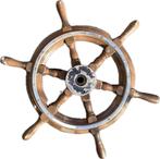 Klassiek Houten Stuurwiel voor Boot of Decoratie, Watersport en Boten, Ophalen of Verzenden, Gebruikt, Overige typen