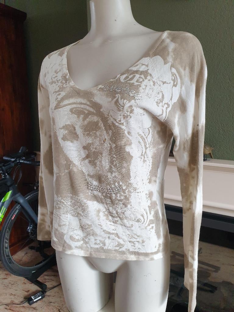 Luisa Cerano schitterende beige wit trui mt 40 M | truitje, Kleding | Dames, Truien en Vesten, Maat 38/40 (M), Verzenden, Beige