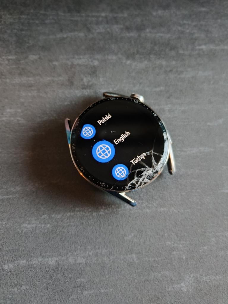 Huawei Watch GT 3 uurwerk (gebarsten scherm), Sieraden, Tassen en Uiterlijk, Smartwatches, Ophalen of Verzenden, Gebruikt, Zwart