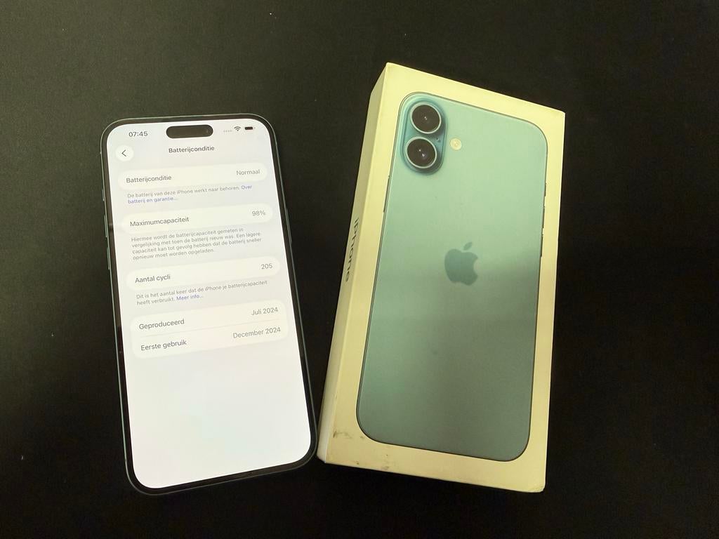 NIEUWSTAAT Iphone 16 plus 512GB Groen met garantie, 512 GB, Apple, Apple, IPhone 16 Plus