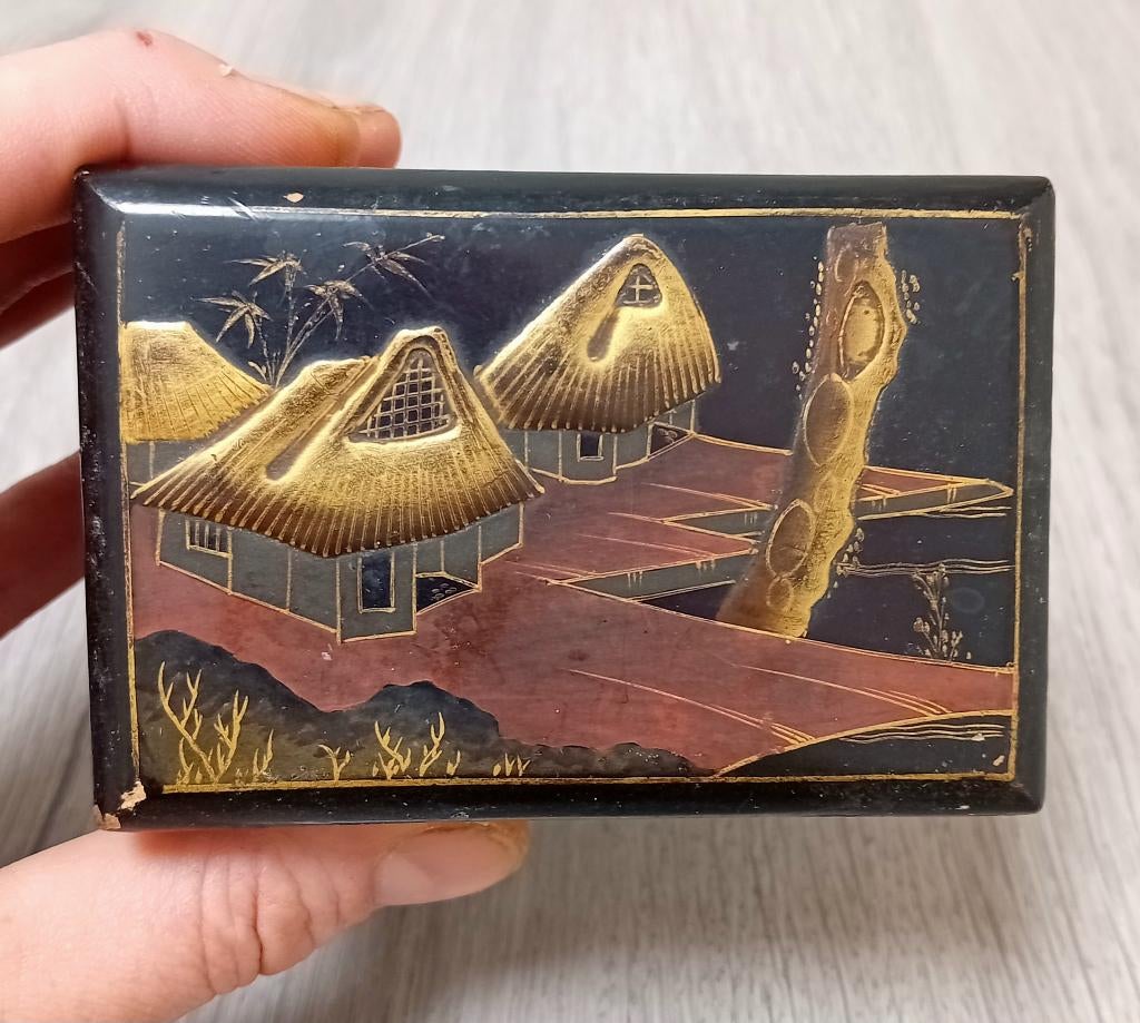 vintage japanse laakdoos, Ophalen of Verzenden