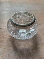 Kristallen vaas met bloemenrooster, Ophalen of Verzenden