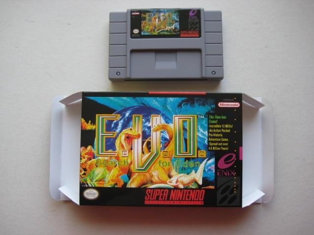 E.V.O. evo search for Eden SNES Super NES Nintendo, Spelcomputers en Games, Games | Nintendo Super NES, Zo goed als nieuw, Role Playing Game (Rpg)