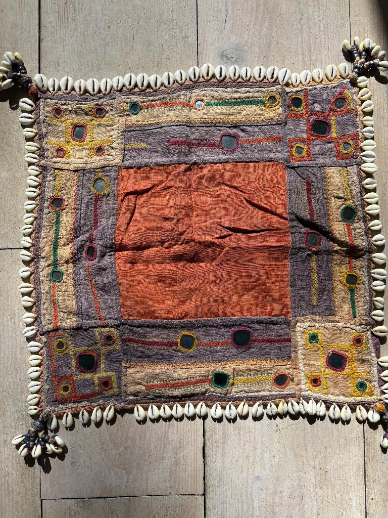 Kussenhoes India geborduurd spiegeltjes, Ophalen of Verzenden, Vierkant