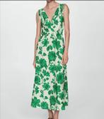 Nieuwe longdress Mango M 38 dames wit groen bloem zomerjurk, Mango, Nieuw, Ophalen of Verzenden, Maat 36 (S)