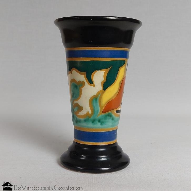 Art Deco plateel vaas ESKAF - OLA - begin jaren 30, Antiek en Kunst, Antiek | Vazen, Ophalen of Verzenden