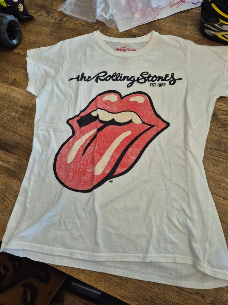 The Rolling Stones T-shirt - Wit - Maat L, Kleding | Dames, T-shirts, The Rolling Stones, Wit, Maat 42/44 (L), Ophalen of Verzenden