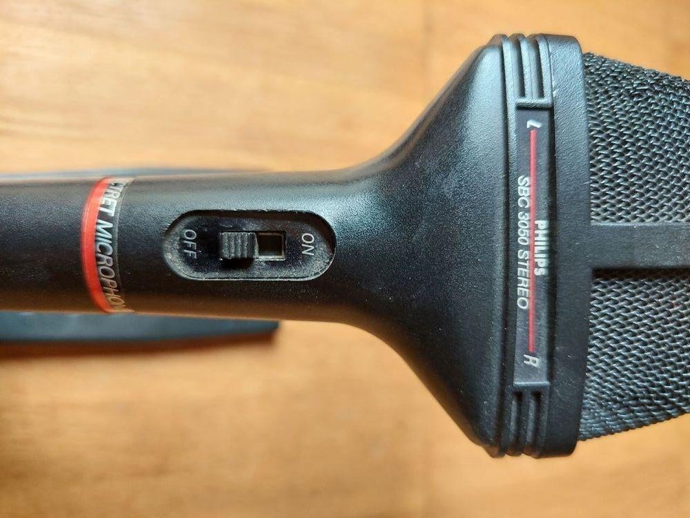 Philips microfoon ( stereo condenser electret SBC 3050 ), Ophalen of Verzenden, Gebruikt, Overige typen