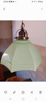 Antiek hanglampje met glazen kap - Art Deco stijl, Ophalen