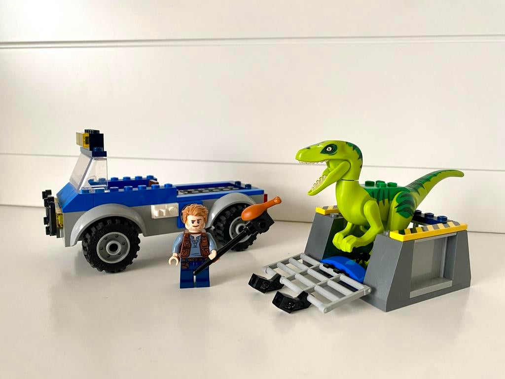 Lego Jurassic World Raptor Rescue Truck 10757, Kinderen en Baby's, Speelgoed | Duplo en Lego, Gebruikt, Lego, Complete set, Ophalen of Verzenden