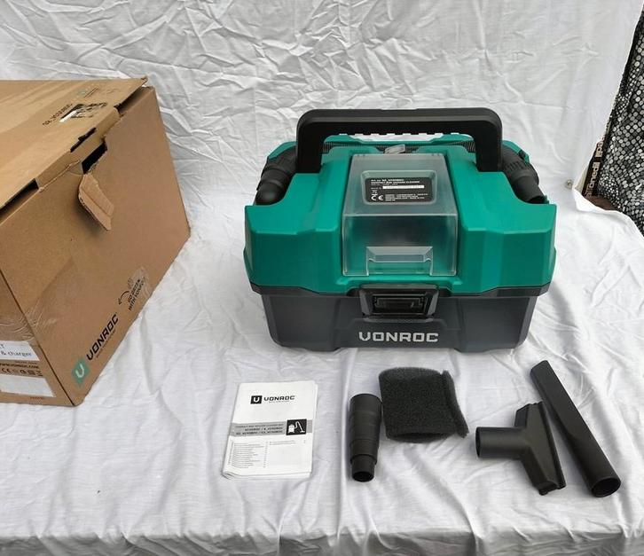 Vonroc stofzuiger compacte alleszuiger 20V, Witgoed en Apparatuur, Stofzuigers, Nieuw, Stofzuiger, Stofzak, Ophalen