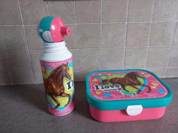 Mepal drinkbeker en trommel, Diversen, Schoolbenodigdheden, Ophalen of Verzenden