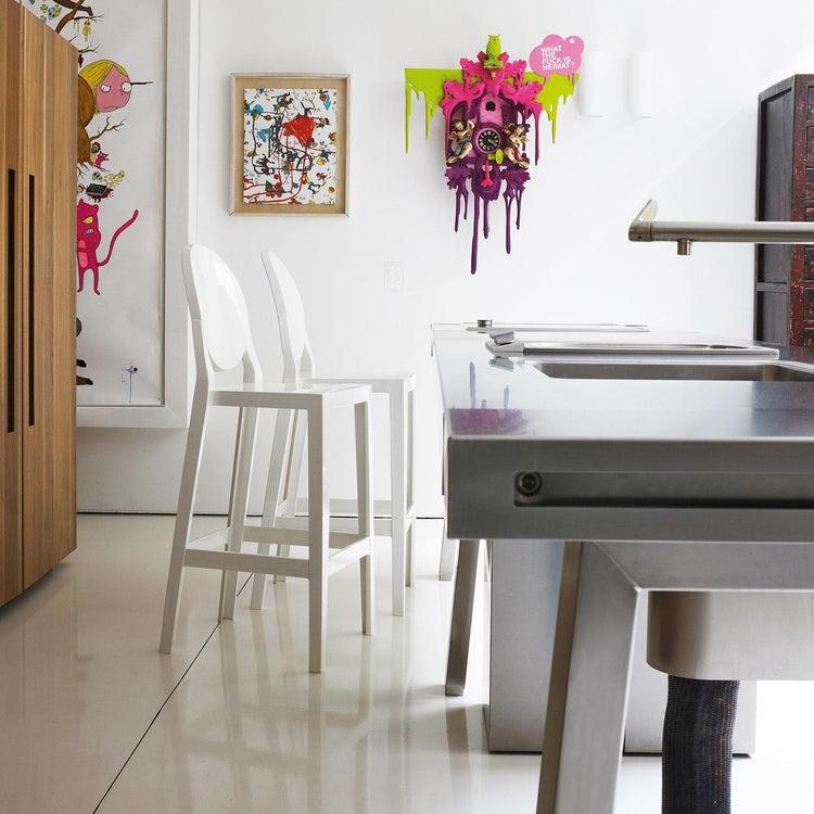 Kartell One More Ghost Barstoelen, Huis en Inrichting, Barkrukken, Ophalen, Kunststof, 60 tot 90 cm, Zo goed als nieuw