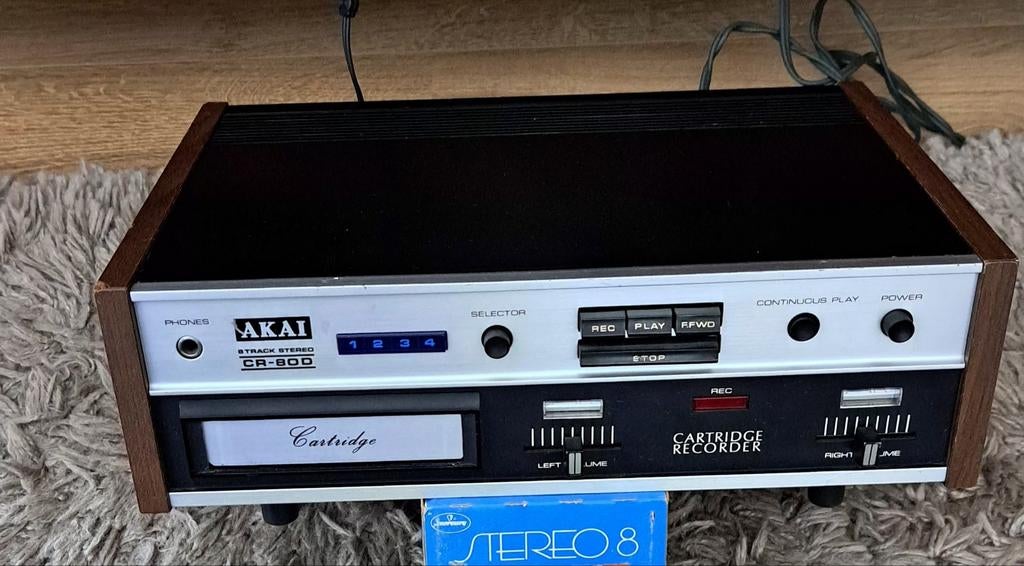 Akai CR-80D 8-track stereo cassetterecorder 8 track, Ophalen of Verzenden, Akai