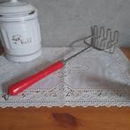 Nostalgische stamper rood houten handvat, Ophalen of Verzenden