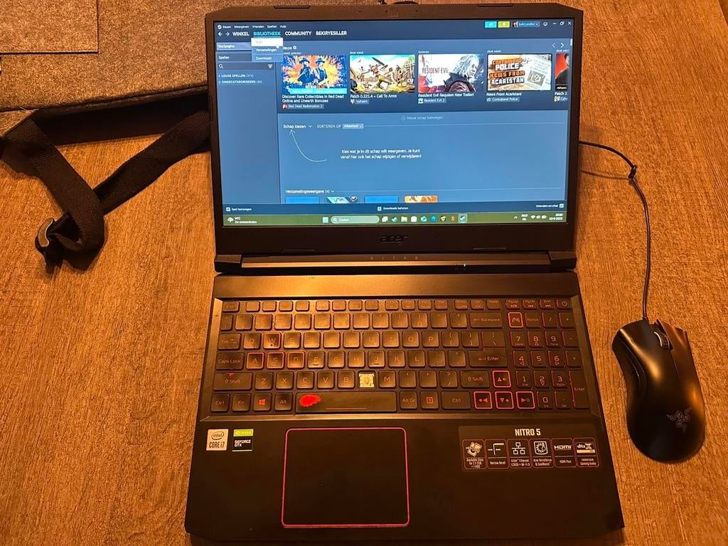 Acer Nitro 5 gaming laptop doos en bon aanwezig!, Ophalen, Gebruikt, Met videokaart, Gaming