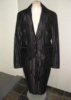 White mantelpak - rok met blazer maat 42 valt als maat 40, Maat 38/40 (M), Kostuum of Pak, Zwart, Ophalen of Verzenden