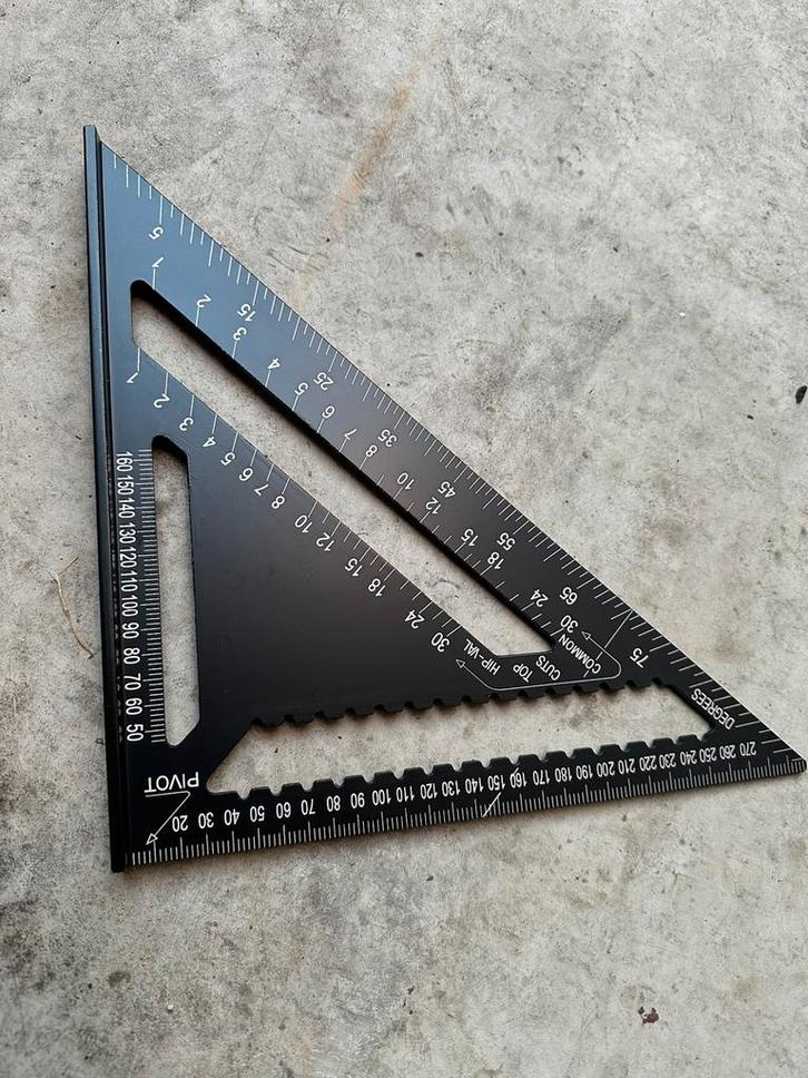 Aluminium schrijfhaak Driehoek Liniaal 305 mm, Doe-het-zelf en Verbouw, Gereedschap | Overige machines, Nieuw, Ophalen of Verzenden