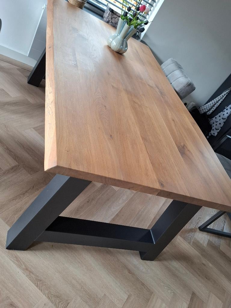 eettafel boomstam, Ophalen, 100 tot 150 cm, Eikenhout, 200 cm of meer