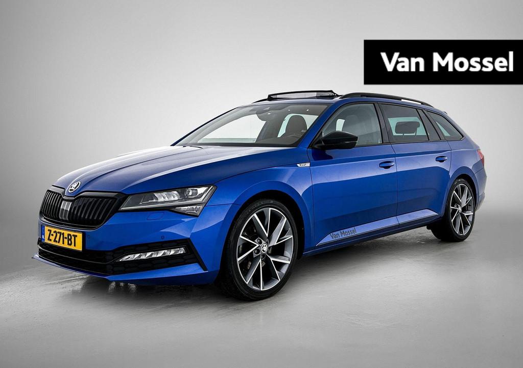 Skoda Superb Combi 1.5 TSI ACT Sportline Business | PANO SCH, Auto's, Skoda, 12 maanden, 1498 cc, 4 cilinders, Blauw