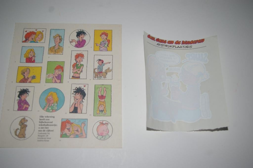 Jan Jans en de kinderen    stickers en  (inpak)papier, Verzamelen, Stripfiguren, Ophalen of Verzenden, Overige figuren, Zo goed als nieuw