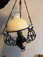Oude hanglamp met bloemmotief, Antiek en Kunst, Antiek | Lampen, Ophalen of Verzenden