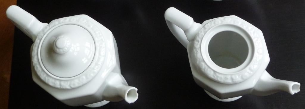 Rosenthal Maria Weiss 2 koffiekannen beschadigde tuiten teab, Ophalen of Verzenden