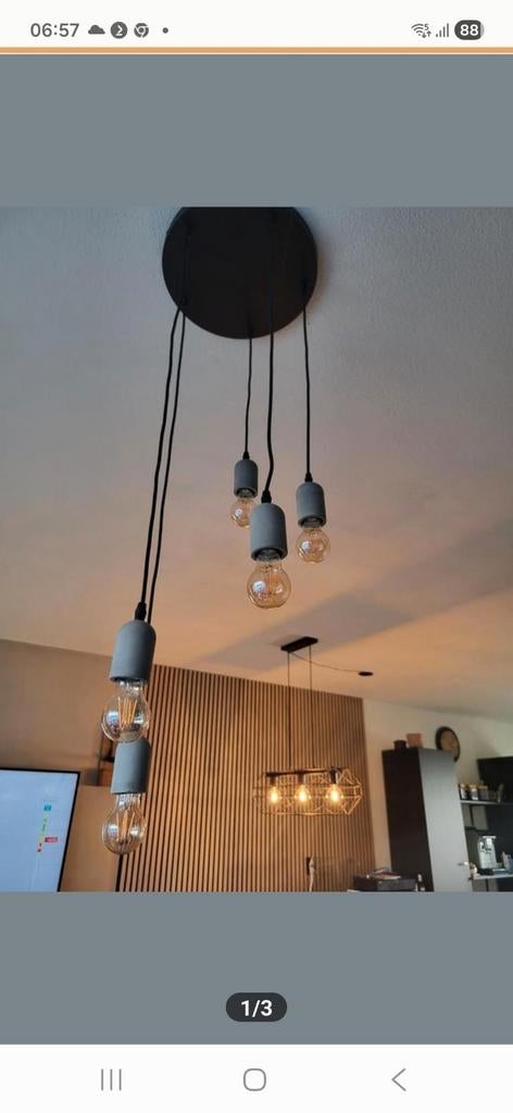 Lamp met betonnen kelkjes, Ophalen of Verzenden, Minder dan 50 cm