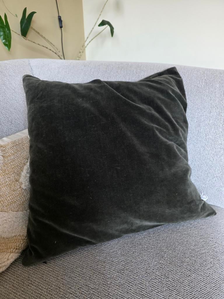 Kussen House Doctor donkergroen, Huis en Inrichting, Ophalen of Verzenden, Groen, Vierkant