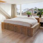 2-persoonsbed van steigerhout, Ophalen, Gebruikt, Steigerhout, Tweepersoons