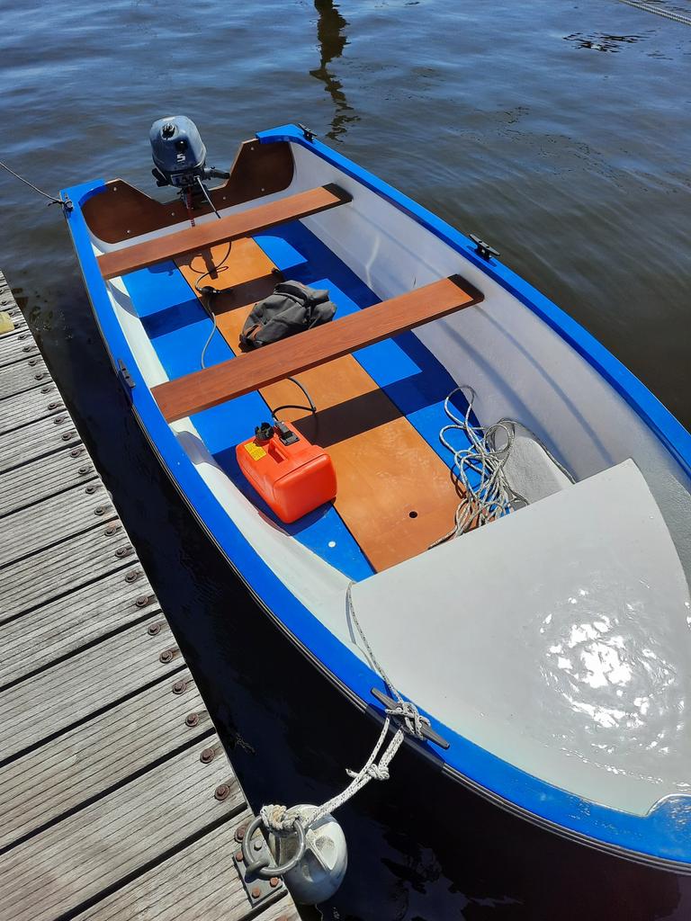 Polyester open boot, 400 x 160 cm, vaarklaar, Watersport en Boten, Motorboten en Motorjachten, Ophalen, Zo goed als nieuw, Minder dan 10 pk