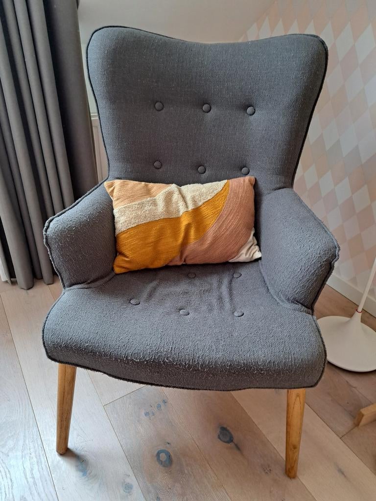 Grijze fauteuil, Ophalen, Gebruikt, Minder dan 75 cm, 50 tot 75 cm