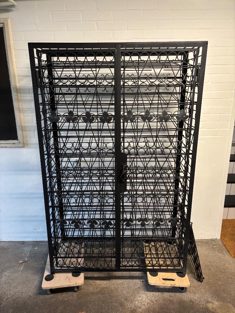 Wijnrek, Gebruikt, Ophalen of Verzenden, 25 flessen of meer, Metaal