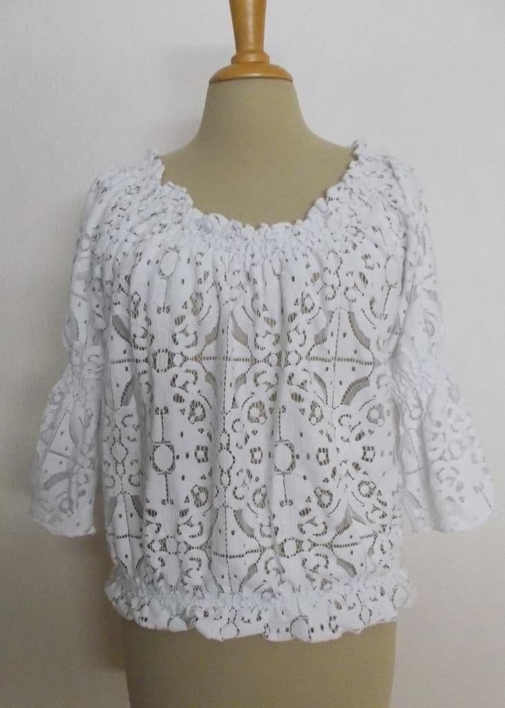 Ibiza witte kantlook top van Bernd Berger (Viventy) 42, Verzenden, Wit, Maat 42/44 (L), Zo goed als nieuw