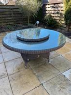 4Seasons ronde tuintafel, doorsnee 170 cm met draaiplateau, Ophalen, Zo goed als nieuw, Rond, Kunststof