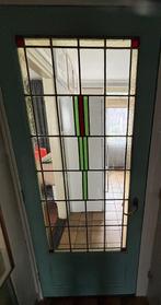 Antieke Glas in lood in deur, Doe-het-zelf en Verbouw, Glas en Ramen, Ophalen, Gebruikt, Glas in lood, 80 tot 120 cm