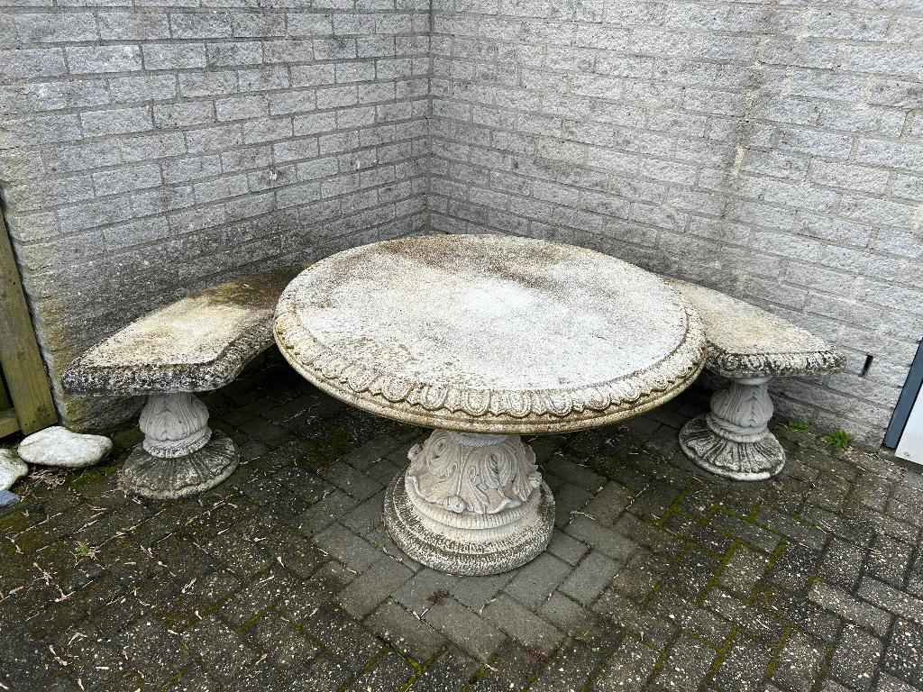 Betonnen zithoek buiten, Overige materialen, Gebruikt, Bank, Tuinset