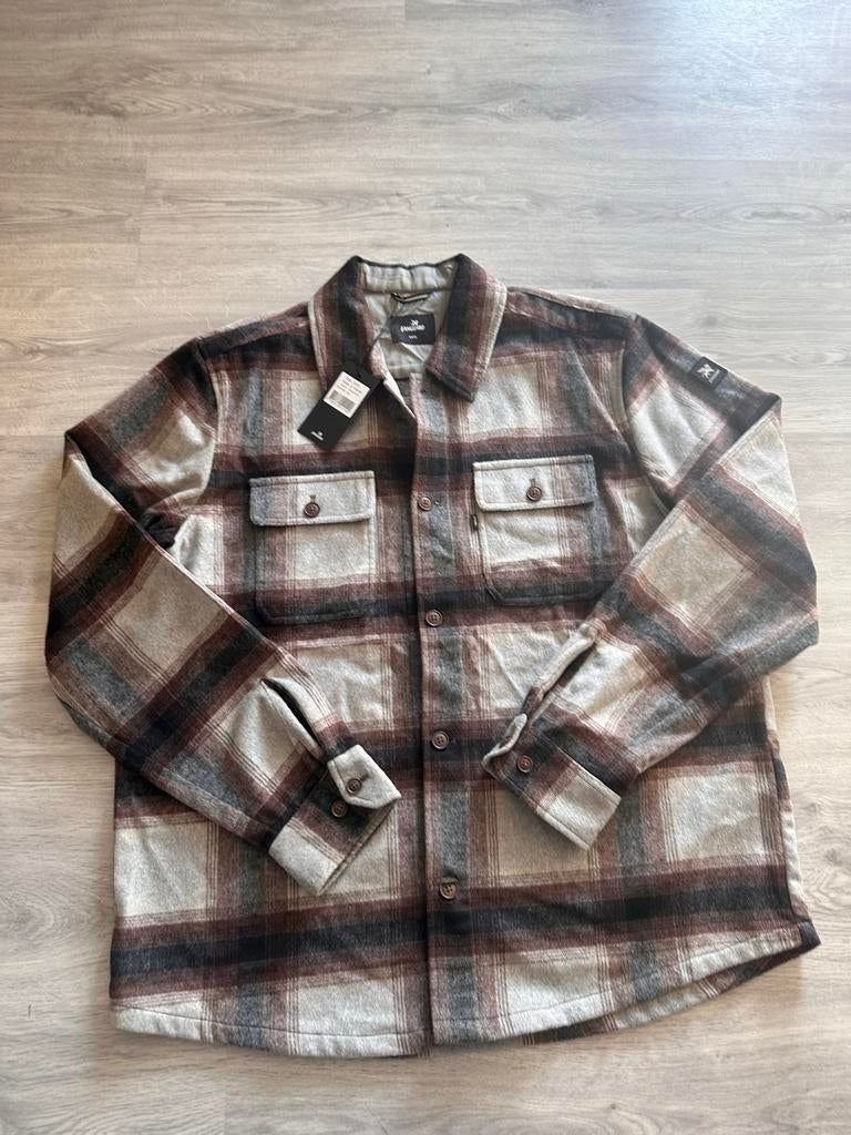 Vanguard Overshirt Brushed Wolblend Ruit Grijs 3XL Nieuw, Ophalen of Verzenden, Nieuw, Overige maten, Grijs