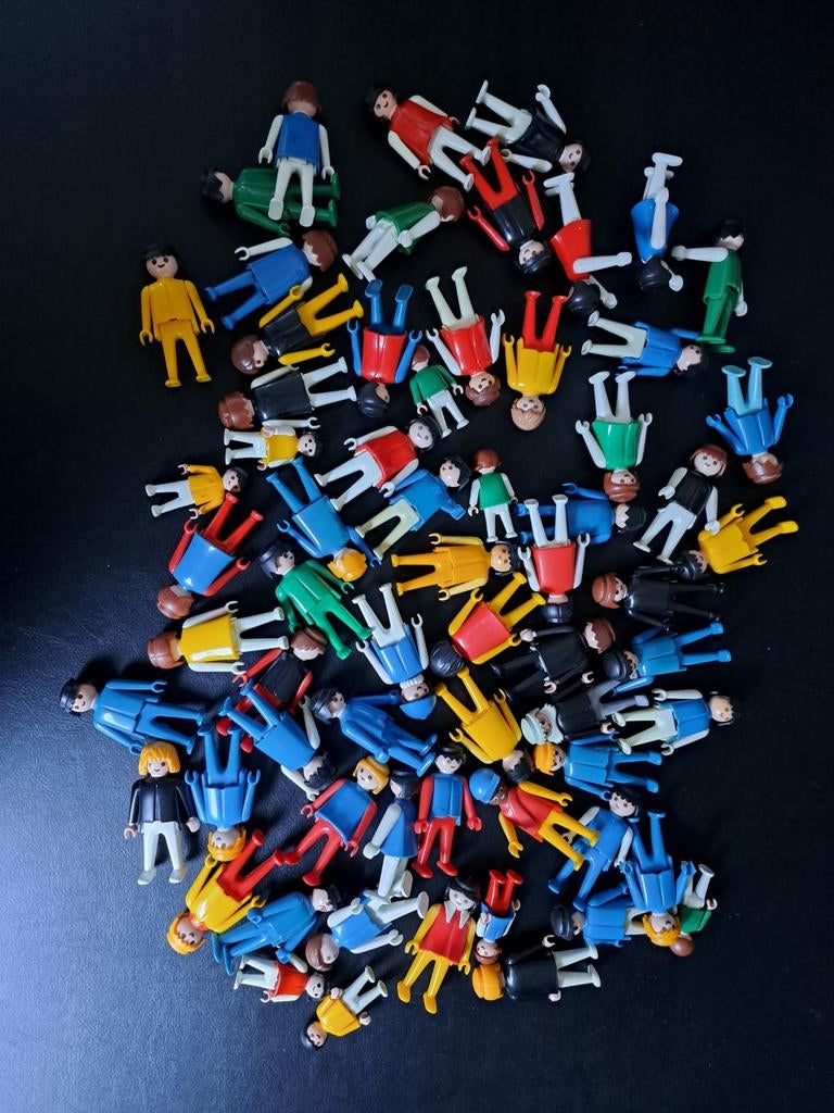 Ruim 70 playmobil poppetjes, jaren '70, Ophalen of Verzenden, Gebruikt