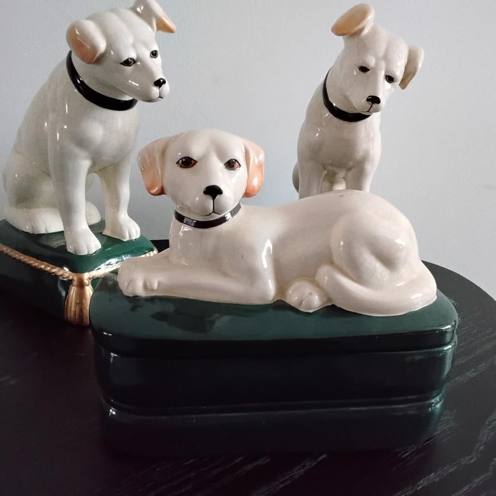Beeldjes hondjes Nipper dog, his masters voice, Verzamelen, Ophalen of Verzenden, Zo goed als nieuw, Dier