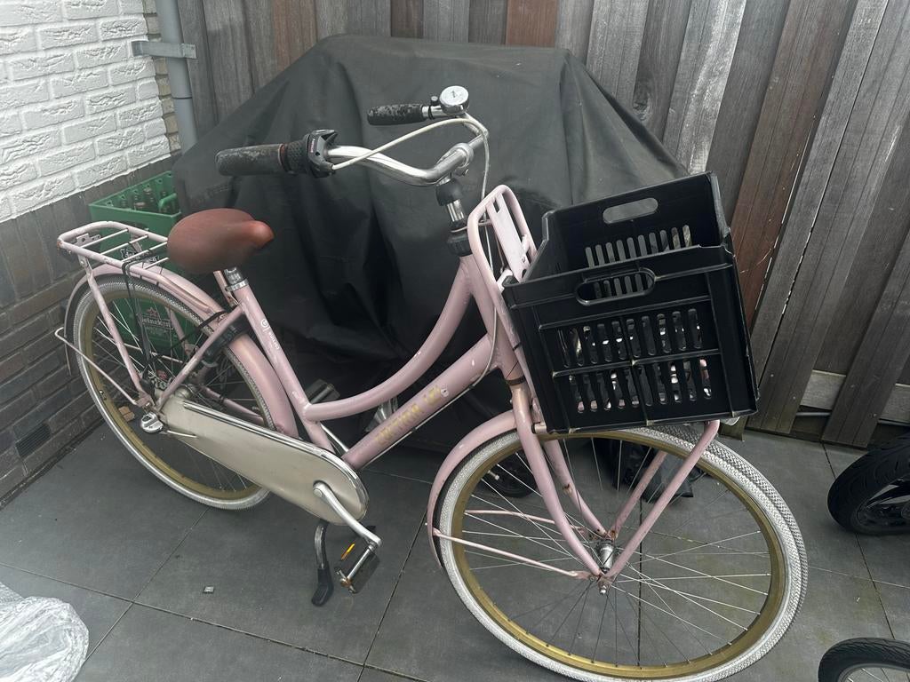 Cortina U4 meisjesfiets - Roze met krat, Overige merken, Gebruikt, Velgrem, Versnellingen
