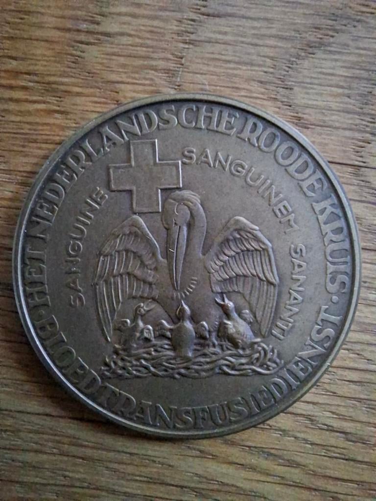 Nederlands Rode Kruis Dr. Karl Landsteiner Medaille, Ophalen of Verzenden, Brons, Nederland